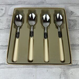 Inox Napoleon 4 Pc Set 18/10 Stainless Steel Jelly Jam Spoons Appetizer Italy